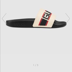 Authentic Kids Gucci Stripe Rubber Slide size 33